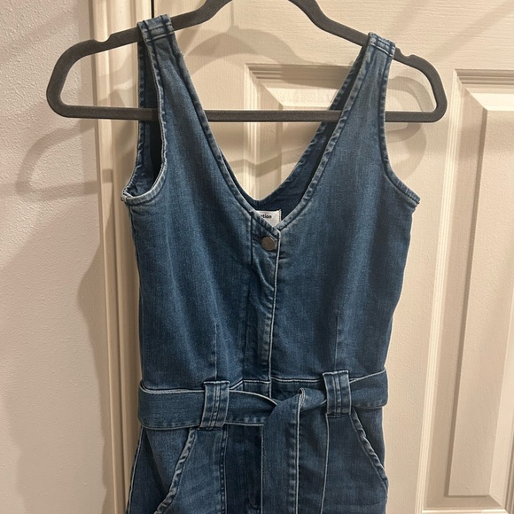 Reformation Minka Denim Jumpsuit Overall Size 2 - Picture 3 of 5